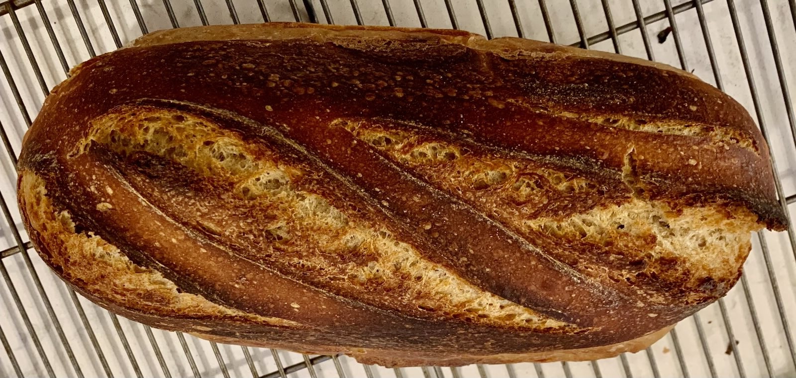 The Sicilian seven-grain loaf, cross-section